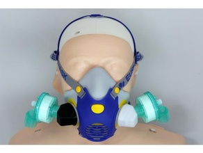 milla eurmask Etna filtrar adaptador + enchufe coronavirus cara máscara covid 19 covidmask mascarilla gas 3d print model - Mito3D