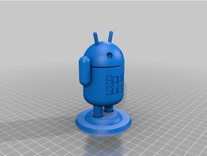 ellpro apple sucks customized android figure logo robot 3d print model - Mito3D