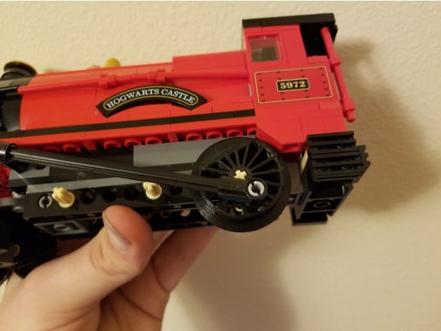 lego steam train wheel fixed 3D print model - Mito3D