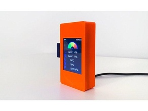 einrasten passen Fall Mantel lcd Elektronik Gehege esp8266 luftdaten info Netigo tft Bildschirm wemos d1 Mini 3d print model - Mito3D