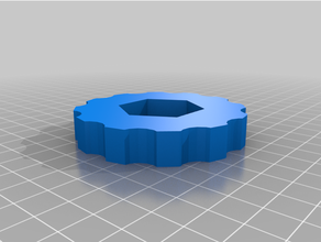 customized parametric knurled hex nut holder 3d print model - Mito3D