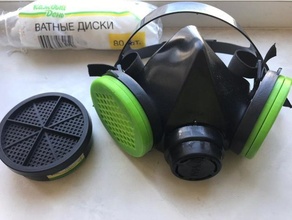 alternative filter breathing mask respirator ffp3 covid-19 coronavirus face cotton pads covid covidfaceshield covidmask facemask ffp ffp2 3d print model - Mito3D