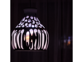 modern organic lamp lampshade light 3d print model - Mito3D