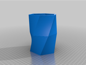 geometrisch Bleistift Halter Unterstützung Schreibtisch Veranstalter Hexagon 3d print model - Mito3D