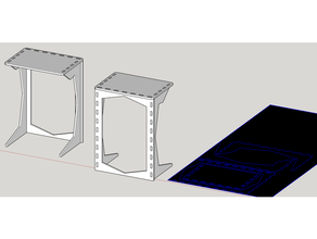 cnc plywood standing desk 3d print model - Mito3D