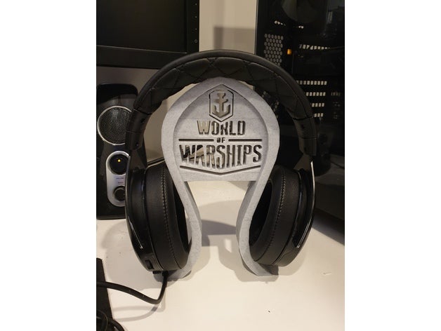 warships headphones stand gaming gift headphone holder headset 3D print model - Mito3D