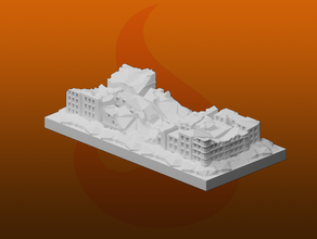 greeblecity ruins neighborhood greeblecityruins 3d print model - Mito3D