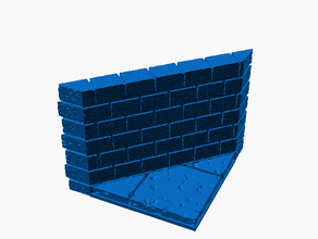 castillo pared diagonal 2x2 forja 20 compatible mazmorras dragones pionero mesa 3d print model - Mito3D