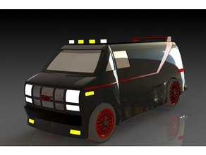 gmc vandura equipo camioneta automotor automovil coche furgoneta 3d print model - Mito3D