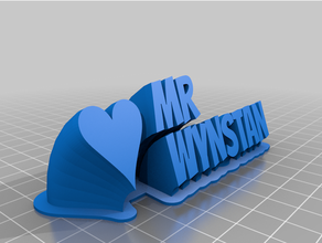 personalizzato smr wynstanweeping 2 line piatto testo 3d print model - Mito3D