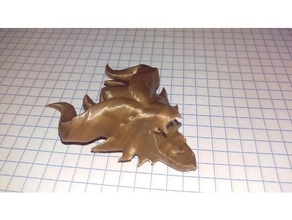 dragon head pendant monster hunter iceborne 3d print model - Mito3D