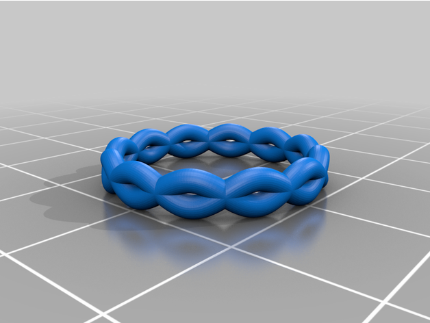 vine weave ring band weaver wedding woven 3D print model - Mito3D