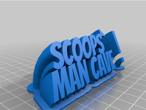 scoops man cave customized 3d print model - Mito3D