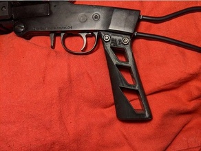 bout blaireau pistolet poignée squelette 3d print model - Mito3D