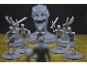 skeleton warriors 32mm dark souls dnd fantasy minion minions rpg warrior tabletop gaming 3d print model - Mito3D