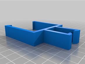 h-clip square pole 3d print model - Mito3D