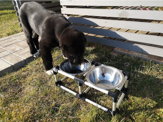 dog bowl stand 3D print model - Mito3D