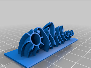willow bunnymized sweeping 2-line plate text customized 3d print model - Mito3D