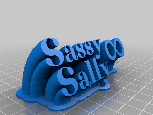 impertinent sallyg 2 line assiette texte 3D print model - Mito3D
