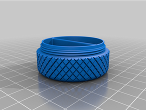 50 mm partition knurled stash pot container weed 3d print model - Mito3D