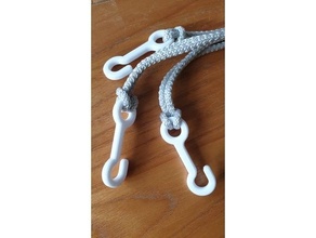 hook loop coat hanger hang hooks powerloop racing rope 3d print model - Mito3D