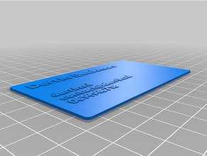 customized business card - dual extrusion 3d print model - Mito3D