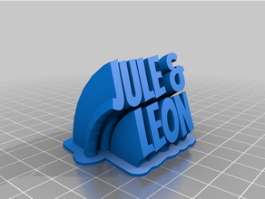 customized sweeping 2-line plate text jl 3d print model - Mito3D