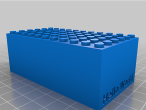 Haydi özelleştirilmiş Lego uyumlu Metin tuğla 3d print model - Mito3D