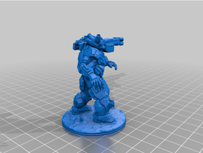 shining beacon bearer miniature 28mm rifts rpg starfinder tabletop wargaming scifi 3d print model - Mito3D