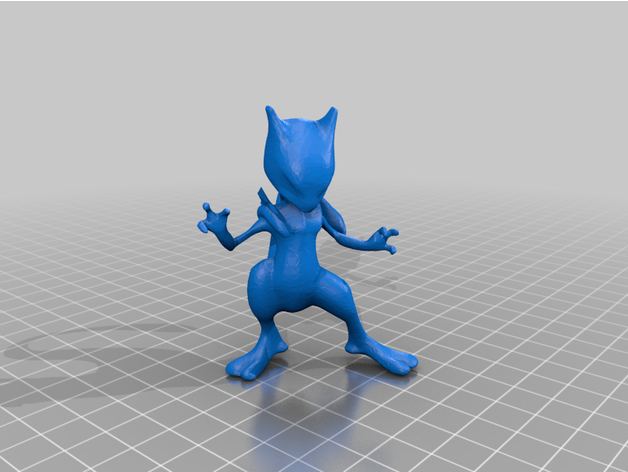 ombre mewtwo Pokémon 3D print model - Mito3D