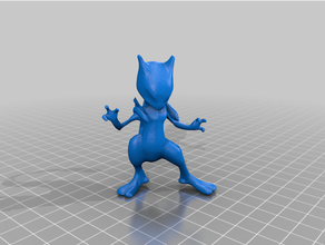 sombra mewtwo Pokémon 3d print model - Mito3D