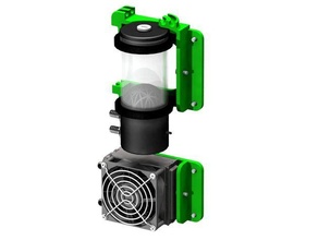 e3d water cooling kit mounts 2020 extrusion 2040 2060 v-slot pump 3d print model - Mito3D