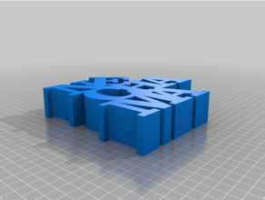 dfghjkahahamy personalizado variable palabra escultura 3d print model - Mito3D