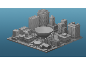 Greeblecity sim Kent 3d print model - Mito3D