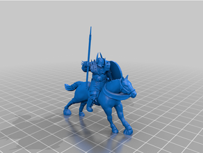 norsca raider cavalry 3d print model - Mito3D