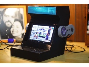 frambuesa pi arcada máquina gabinete Dreamcast estación emulación emulador neo geo picar 3 caso funda retrojuegos retropie 3d print model - Mito3D
