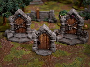 Verlies Eingang Ebenen Tür Dungeons Drachen Pfadfinder Rollenspiel Kriegsspiel Wargaming 3d print model - Mito3D