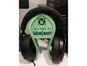 warcraft headphones stand gift headphone holder headset headsetstand wow 3d print model - Mito3D