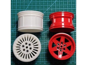 Douane lego technique roue jante 56 x34 compatible roues 3d print model - Mito3D