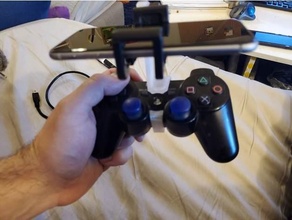 ds32phone angler style - dual shock 3 phone mount arm petg playstation steam controller supportless 3d print model - Mito3D