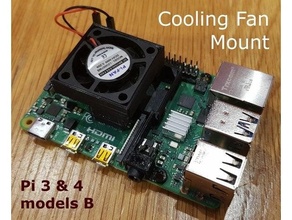 resfriamento ventilador monte framboesa pi 3 4 3d print model - Mito3D