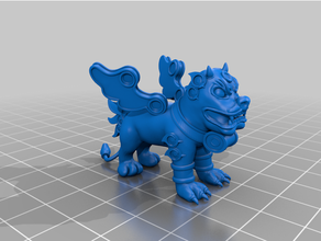 stilize hæte Xiezhi mini 28mm dnd köpek minyatür heykel savaş oyunları 3d print model - Mito3D