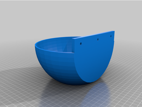 wall mount fruit basket bowl 3d print model - Mito3D