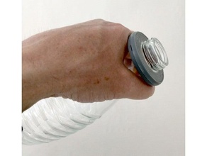 fluxo refrigerante cristal garrafa segurando anel suporte 3d print model - Mito3D
