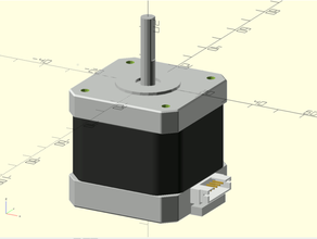 parametric nema 17 stepper motor nema17 openscad module 3d print model - Mito3D