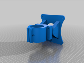 Monitor Standmonitor Stand Rohr 50mm Durchmesser angepasst 3d print model - Mito3D