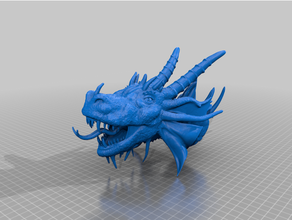 dragon tête 3d print model - Mito3D