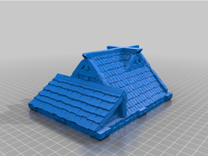 ulvheim a-3 - roof 28mm building dnd miniature scenery tabletop gaming terrain wargame 3d print model - Mito3D