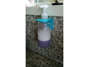 sapone dispenser aderito parete bagno cucina titolare supporto 3d print model - Mito3D