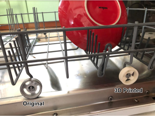 bulaşık makinesi sepet rulman tekerlek 3D print model - Mito3D